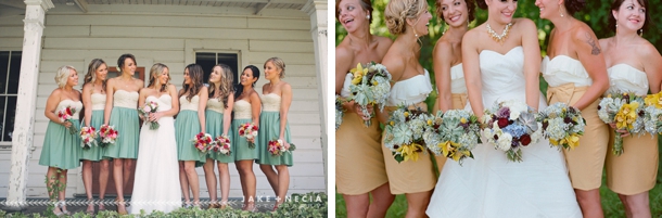 Two-tone Bridesmaid Dresses