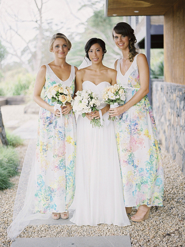 Floral Print Bridesmaid Dresses Southbound Bride 4843