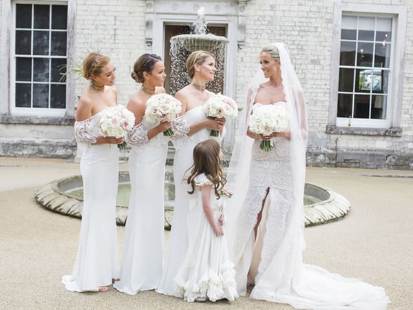 white bridesmaid dresses trend