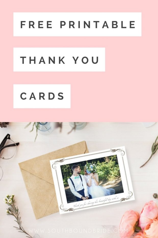Free Printable Wedding Photo Thank You Cards | SouthBound Bride