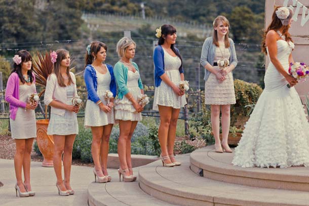 Bridesmaids in Cardigans