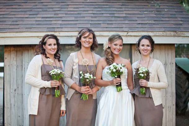 Bridesmaids in Cardigans