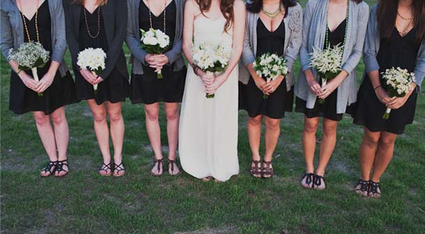 Bridesmaids in Cardigans