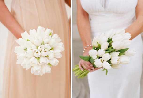 White Tulip Bouquets