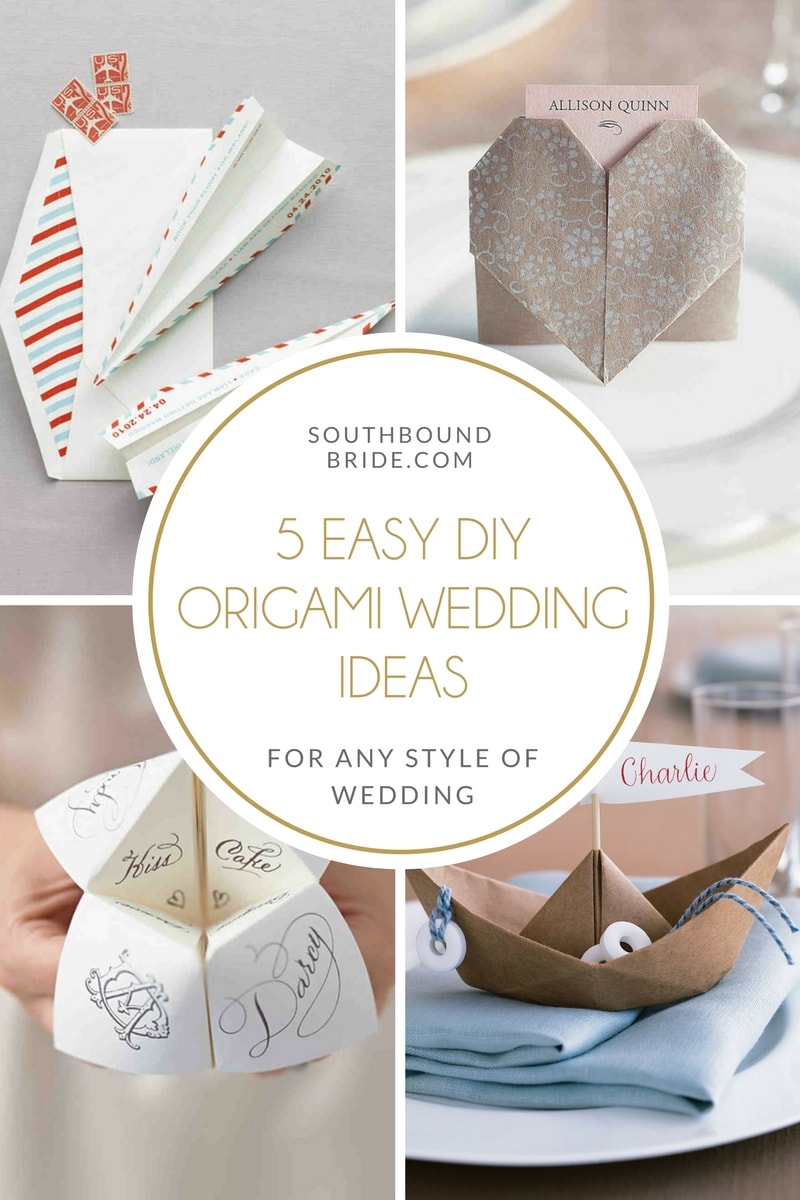 5 Easy DIY Origami Wedding Ideas | SouthBound Bride