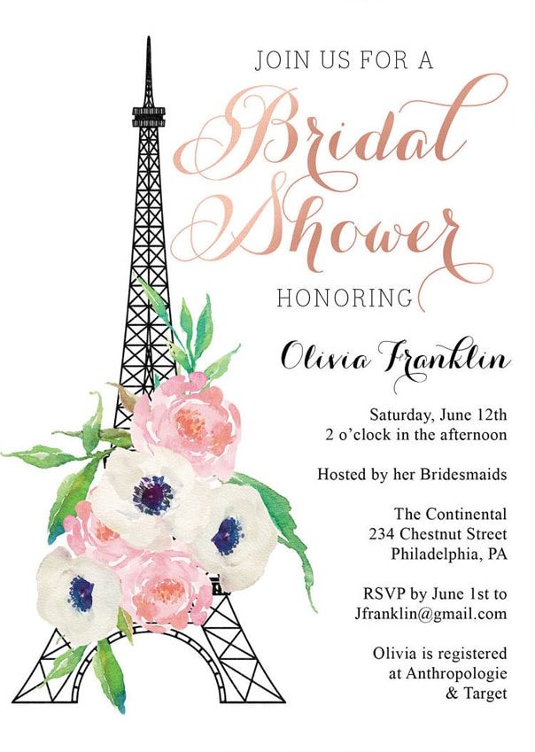 French Bridal Shower Ideas