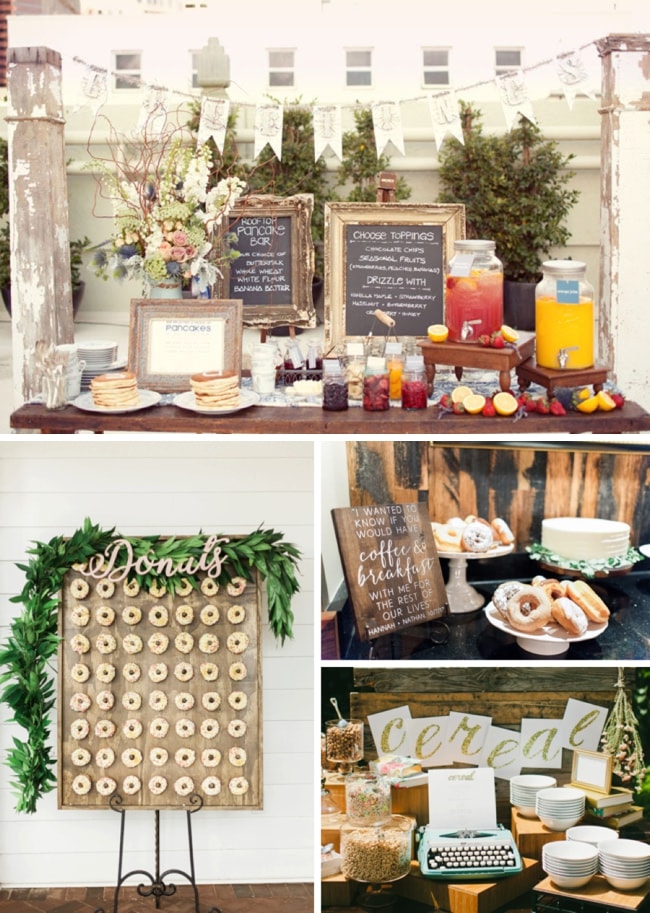 Idées de Menu de Brunch de mariage élégant