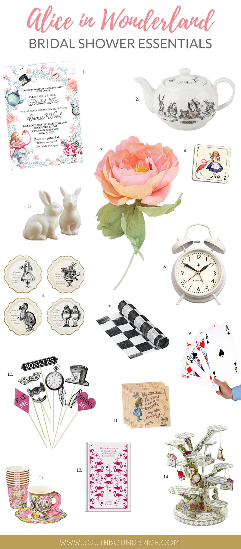 Let's Part-Tea Bridal Vintage Alice In Wonderland Bridal Shower