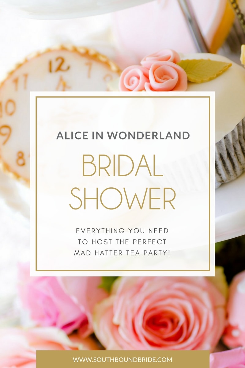 mad hatter tea party bridal shower invitations