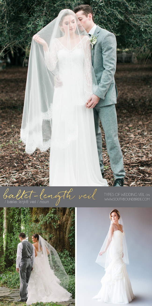 Ballet Length Veil | Different Types of Wedding Veil | SouthBound Bride