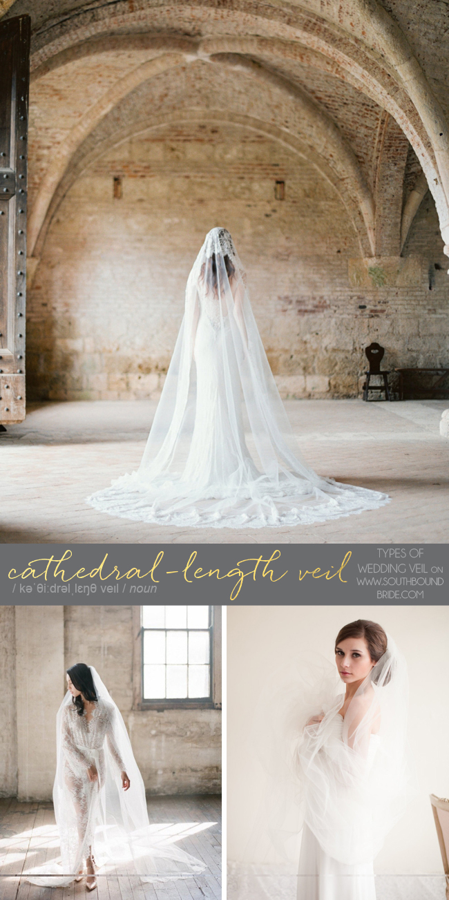 Cathedral Length Veil | Different Types of Wedding Veil | SouthBound Bride