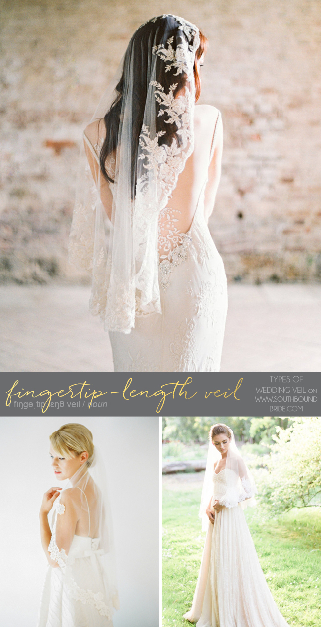 Fingertip Length Veil | Different Types of Wedding Veil | SouthBound Bride