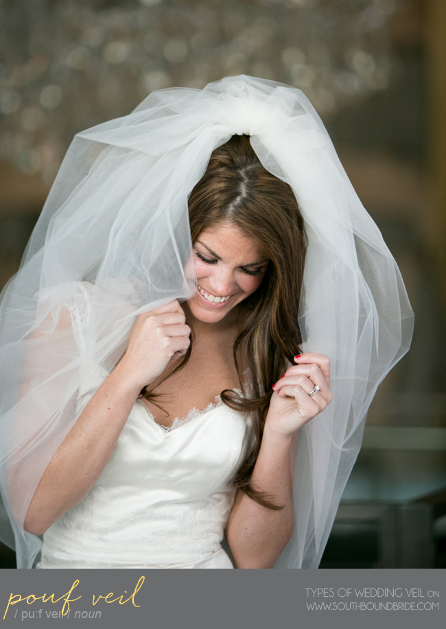 Bridal Short Veil, 2 Tier with Plain with Bubble Hem