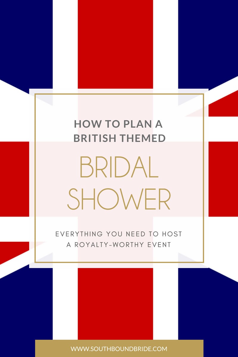 London Union Jack British Royal Wedding Themed Bridal Shower