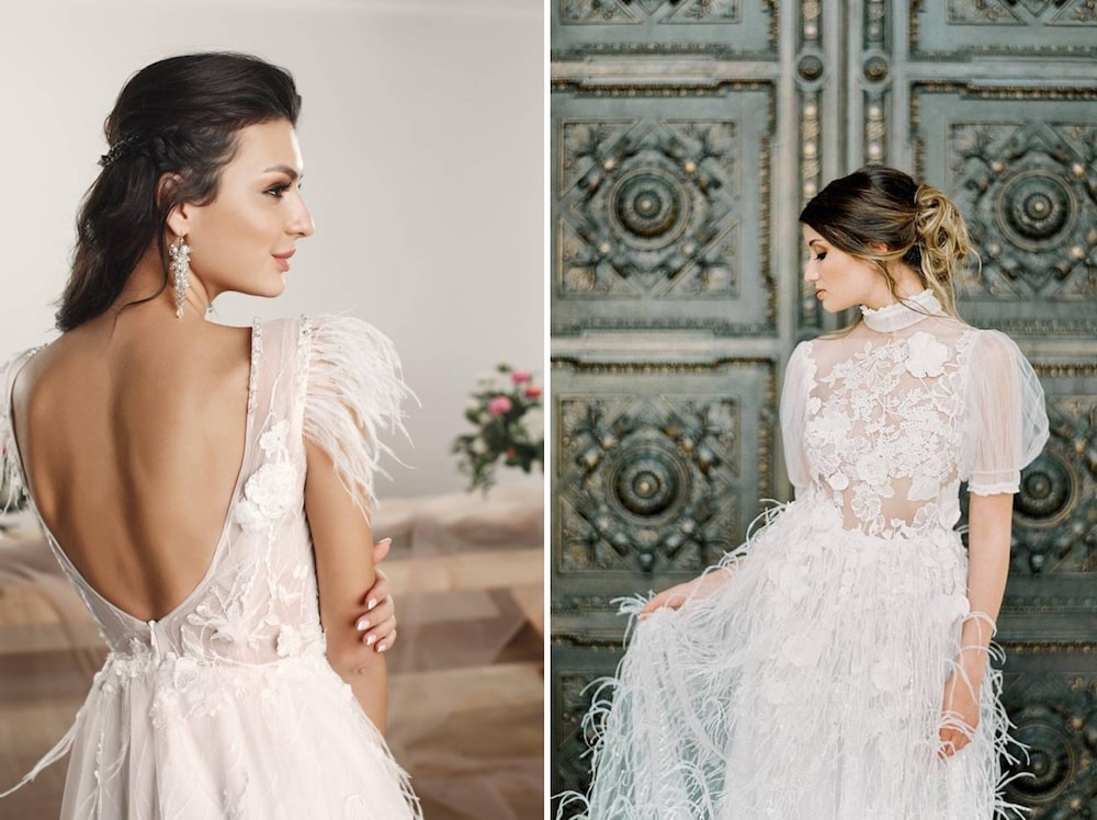 35 Ostrich Feather Wedding Dresses for the Couture Bride