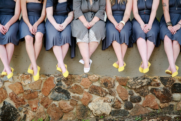 Bridesmaid Yellow Ballet Flats | Image: As Sweet As Images