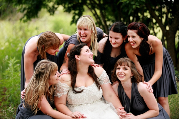 Dark Grey Bridesmaid Dresses | Image: As Sweet As Images