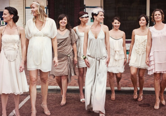 gatsby themed bridesmaid dresses