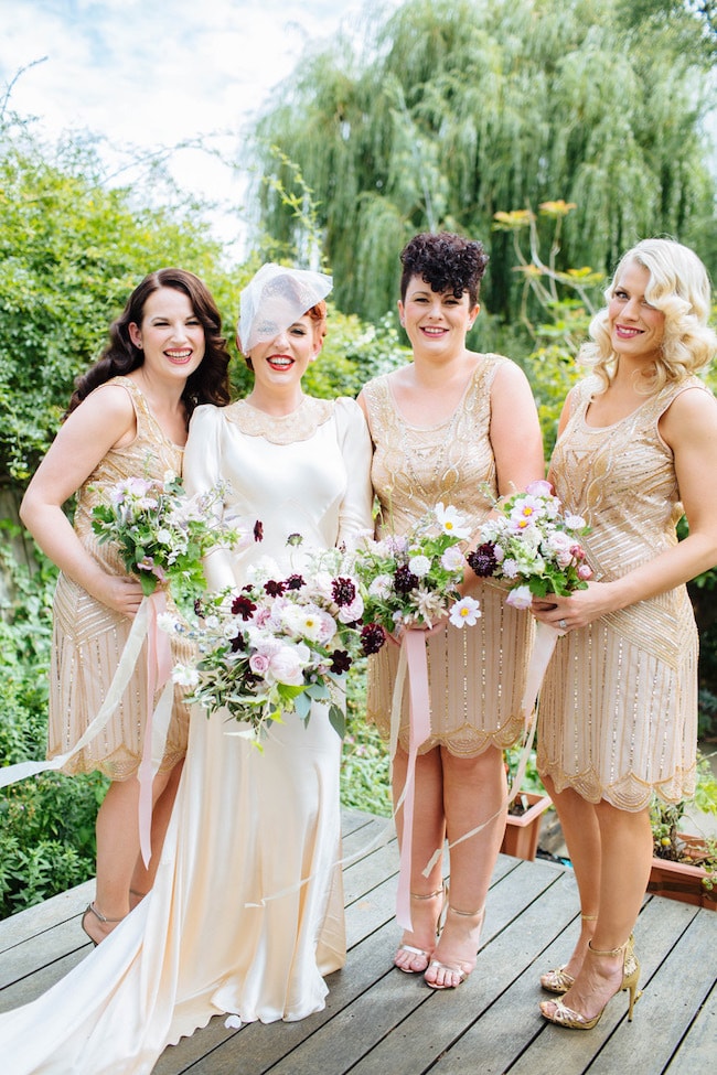 1920s style bridesmaid dresses