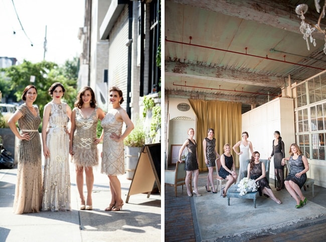 great gatsby wedding bridesmaid dresses