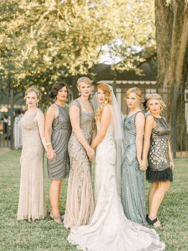 1920s style bridesmaid dresses