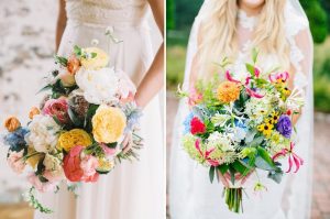 rainbow wedding bouquets