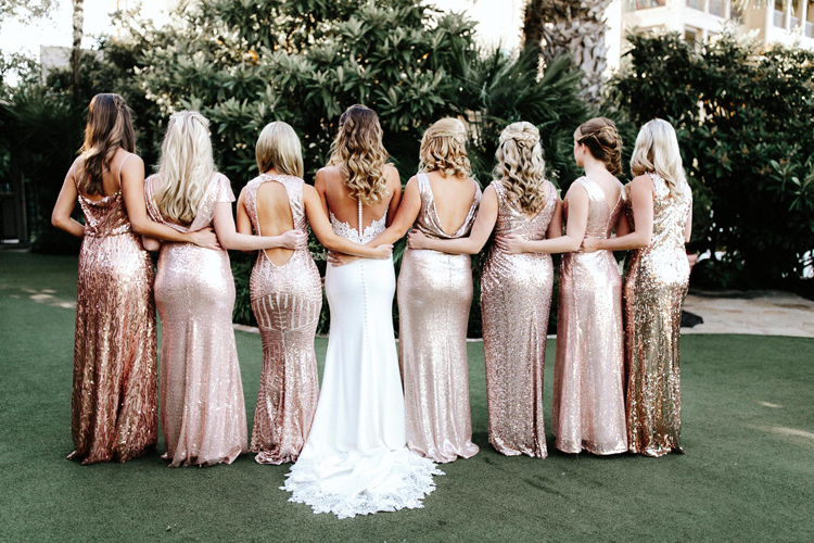 glitter bridesmaid dresses