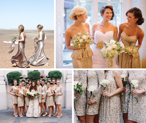 glitter bridesmaid dresses