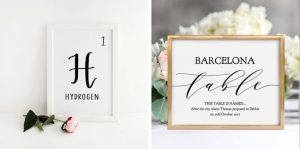 Unique Creative Wedding Table Name Signs from Etsy