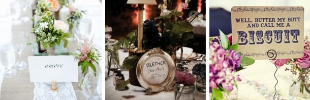 Clever Wedding Table Names