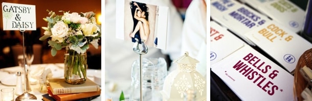 Creative Wedding Table Names