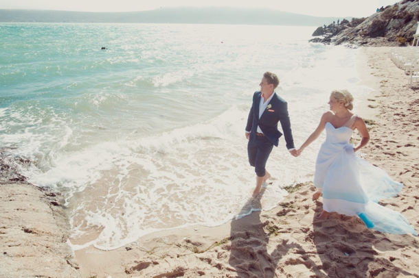 Ombre beach outlet wedding dress