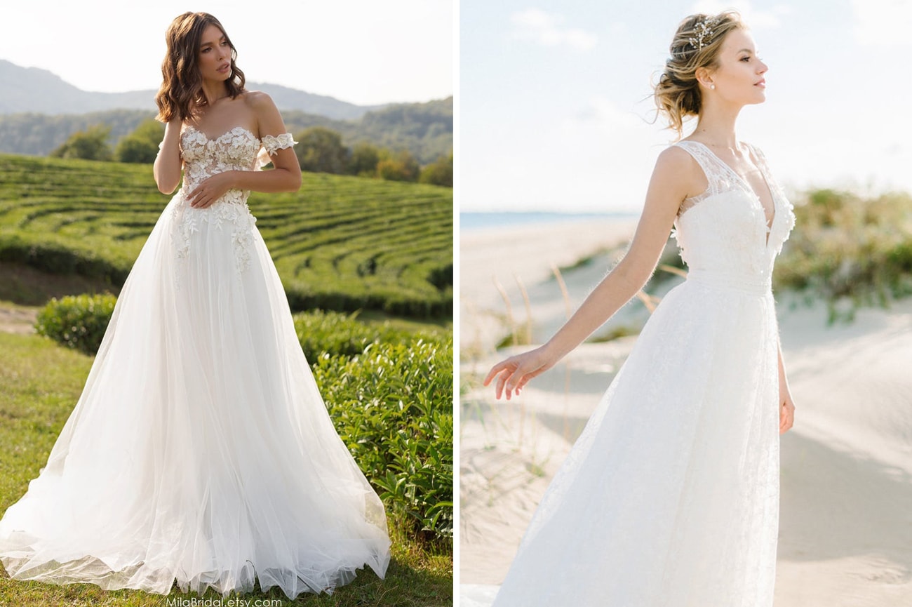 Wedding Dresses & Gowns For Pear Shape