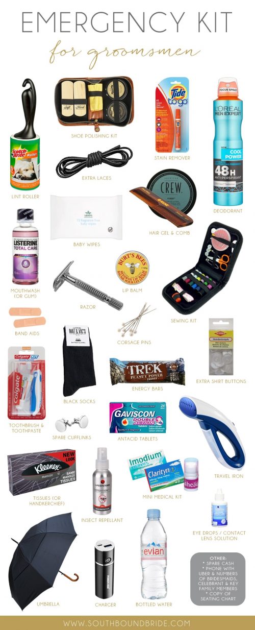 Best Man's Emergency Kit | SouthBound Bride