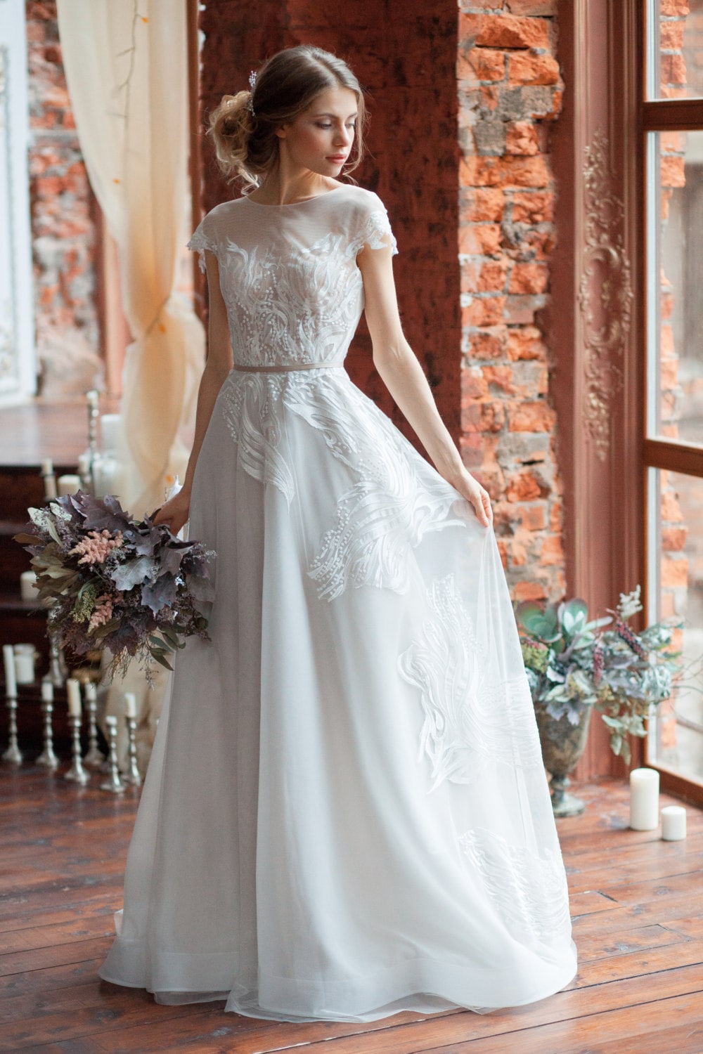 Column wedding 2025 dress body type