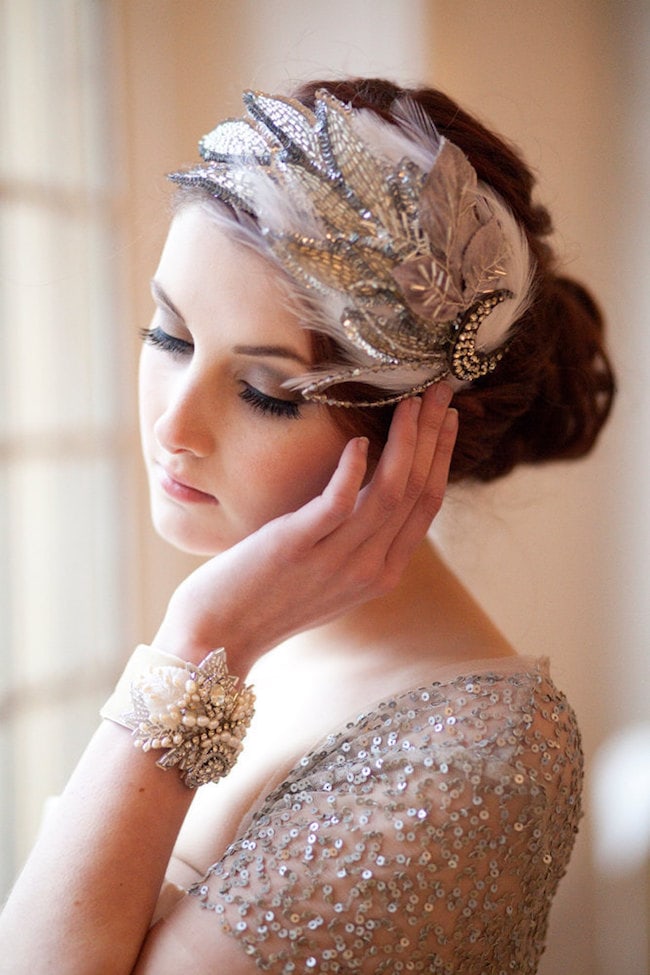 1920s Gatsby Glam Bridal Hair Inspiration SouthBound Bride