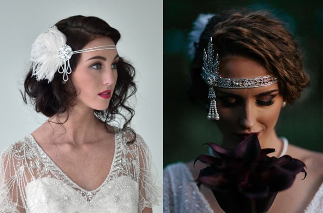 1920s Gatsby Glam Bridal Hair Inspiration SouthBound Bride