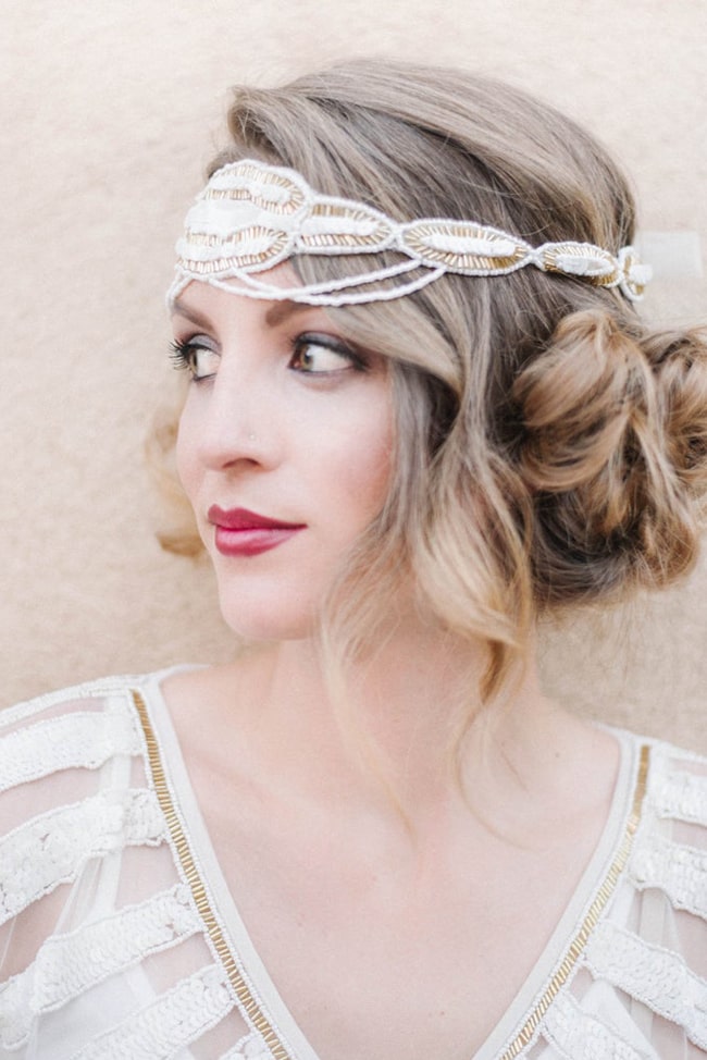 1920s Gatsby Glam Bridal Hair Inspiration SouthBound Bride