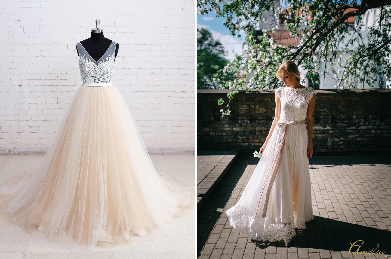 Wedding dresses for the brides with INVERTED TRIANGLE body shape