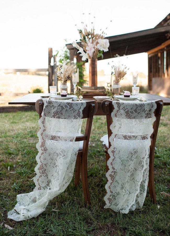 Lace Wedding Chair Decor