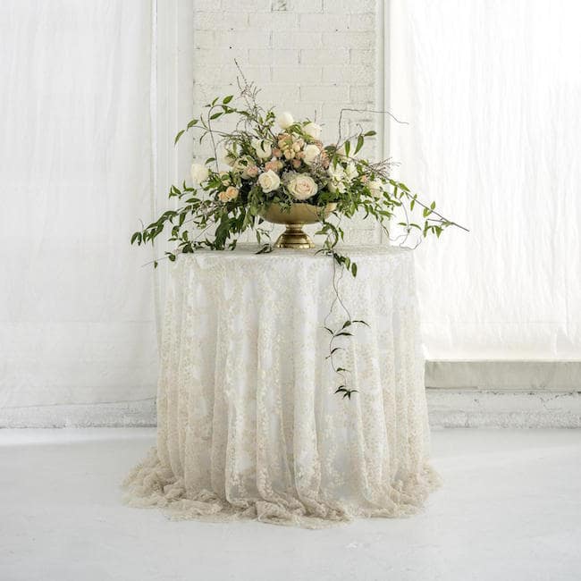 Lace Wedding Table Linens from Etsy