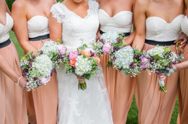 Two tone 2024 bridesmaid dresses