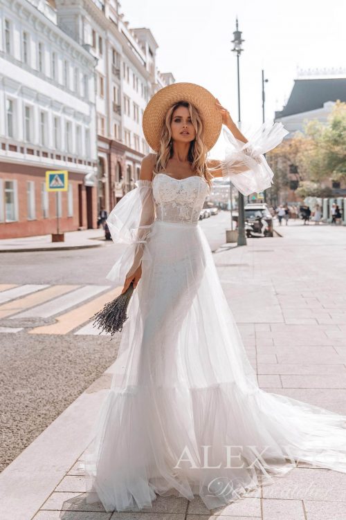 most flattering wedding dress for hourglass