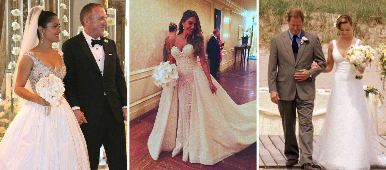 Celebrity Hourglass Wedding Dresses