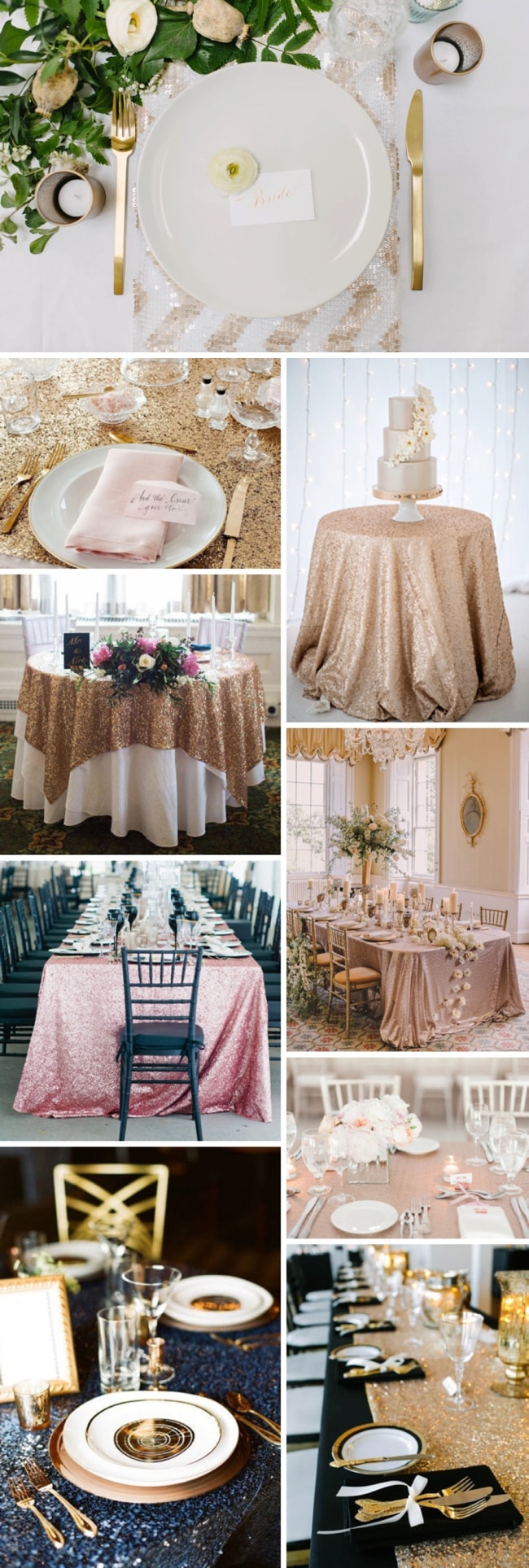 Sequin Table Linens