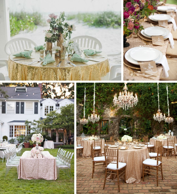 Sequin Table Runner Wedding