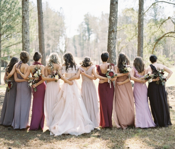 berry coloured bridesmaid dresses