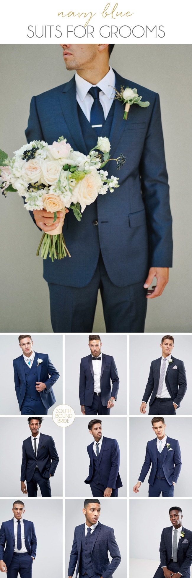 Navy Suits for Grooms | SouthBound Bride