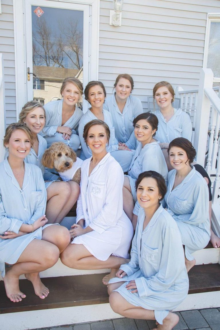 flannel bridesmaid getting ready outfit