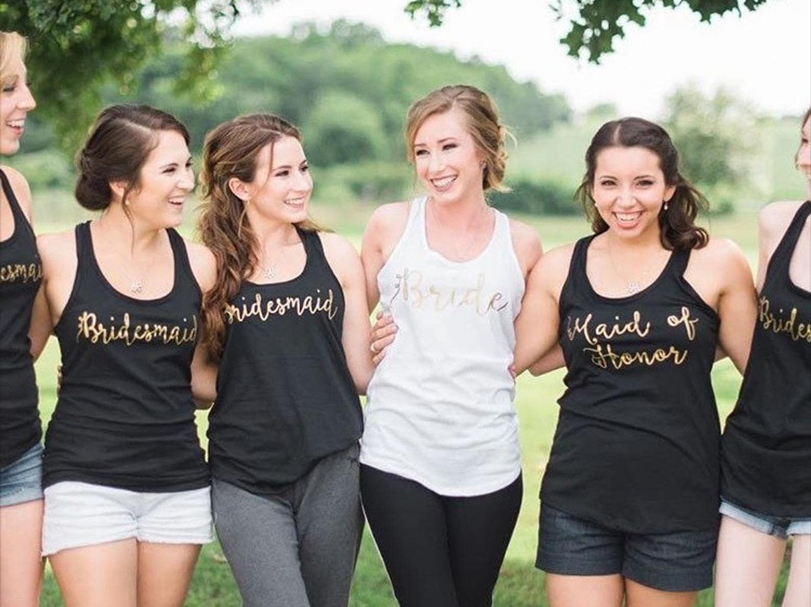 bridesmaid tank tops for getting ready
